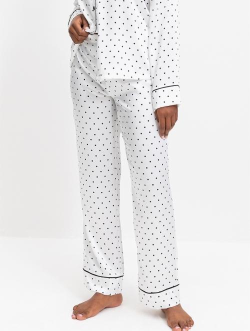 Woolworths Cream Spot Satin Pyjama Pants