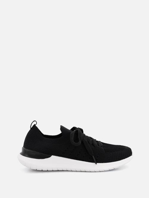 Woolworths Black Lace-up Mesh Knit Trainers