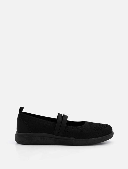 Woolworths Black Elasticised Knit Slip-on Sneakers