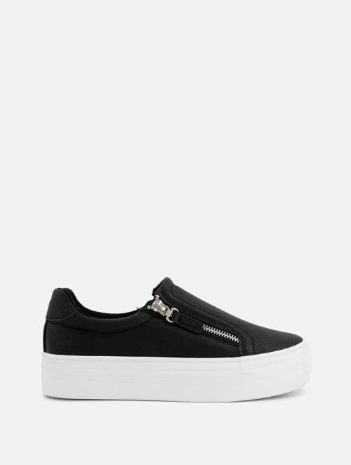 Woolworths Black Double Zip Slip-on Platform Sneakers