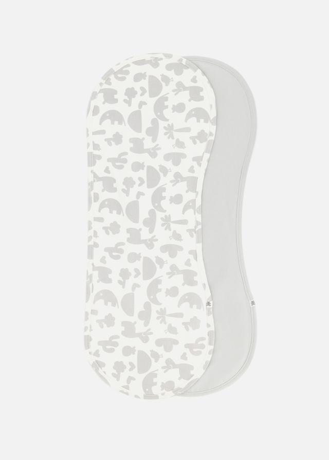 Woolworths Cream & Multi Animal Print Burp Cloths 2 Pack