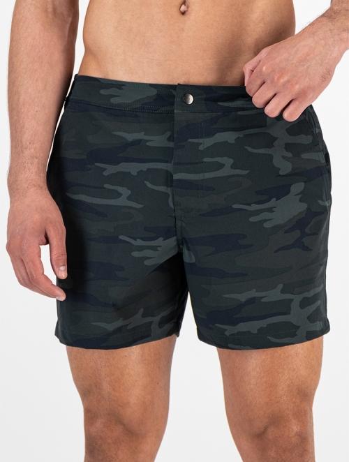 Woolworths Khaki Camo Slim Fit Mid Length Swim Shorts