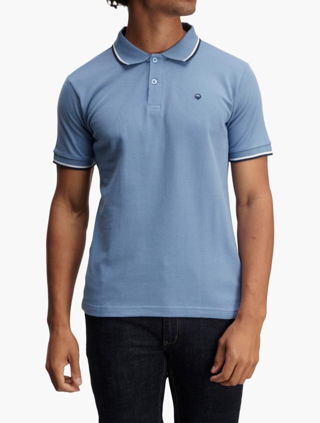 Journal Sea Blue Short Sleeve Polo Shirt
