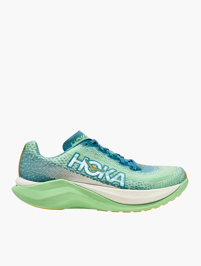 Hoka Ocean Mist & Lime Glow Mach X Trainers