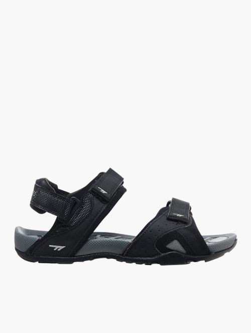 Hi-Tec Black Slip On Velcro Strap Sandals