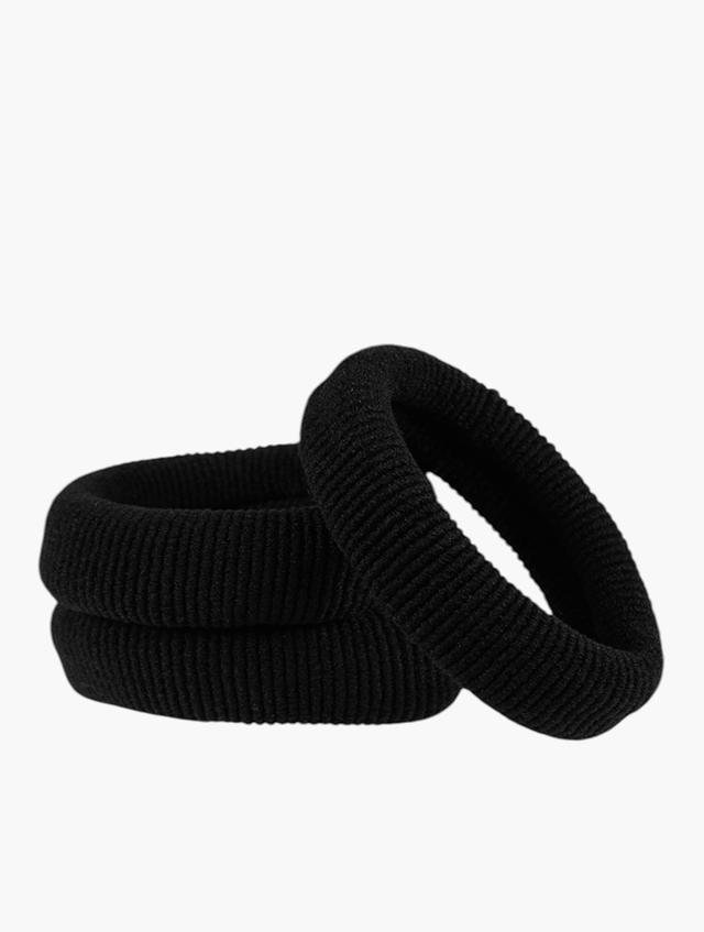H&M Black Elastic Ribbed Hair Ties