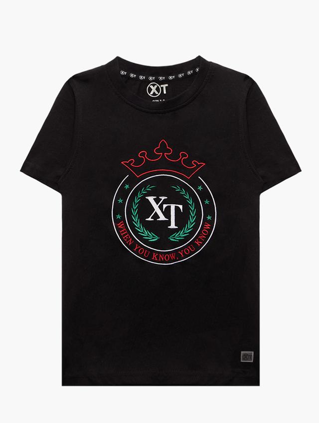 XT Black Short Sleeve Embroidery Tee