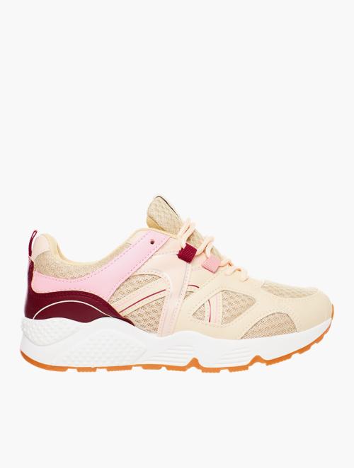 TomTom Pink & Nude Lace-Up Sneakers