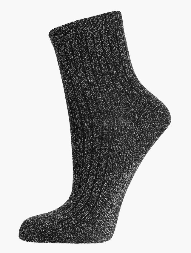 H&M Black Ribbed Crew Socks
