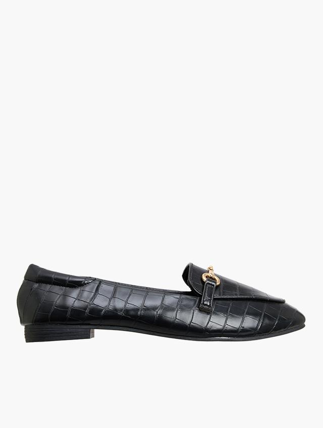 Wonderfit Black Slip-On Mocassin Loafers