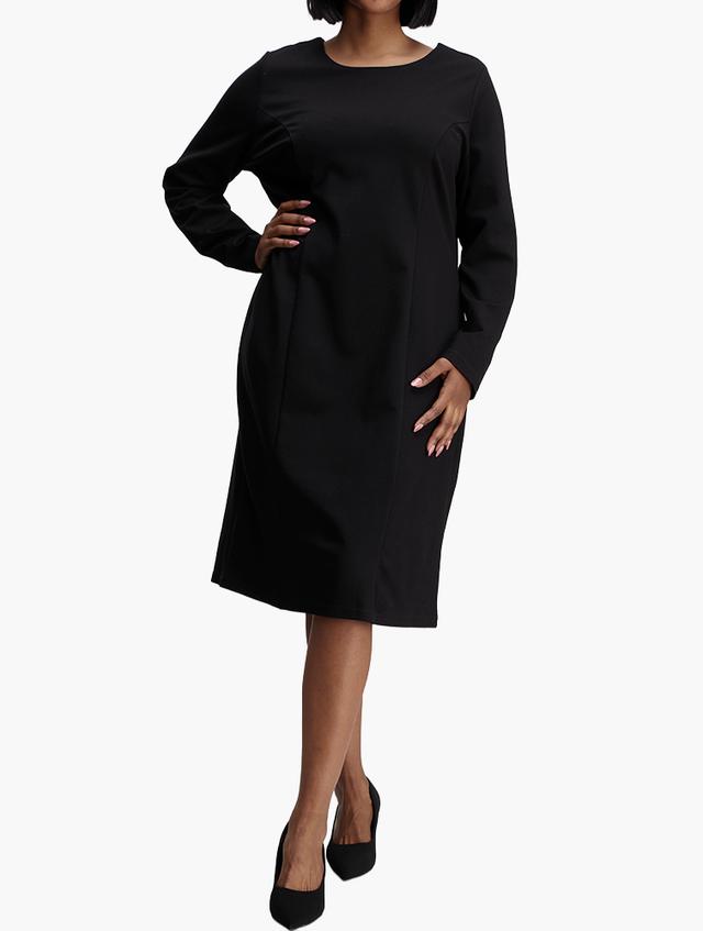 MILADYS Black Long Sleeve Bodycon Dress