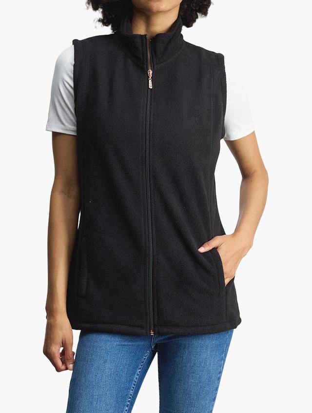 MILADYS Black Polar Fleece Vest