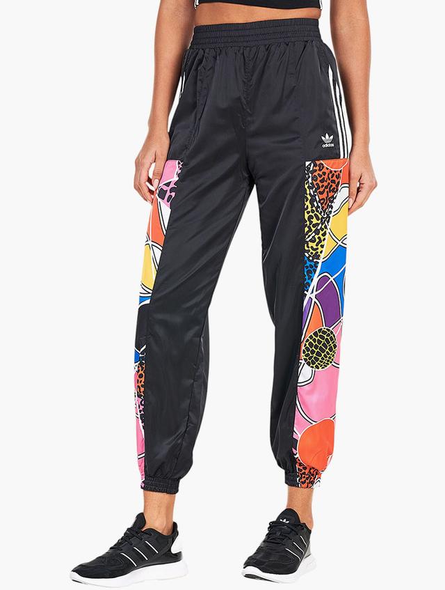 adidas Black Rich Mnisi High Waist Satin Track Pants