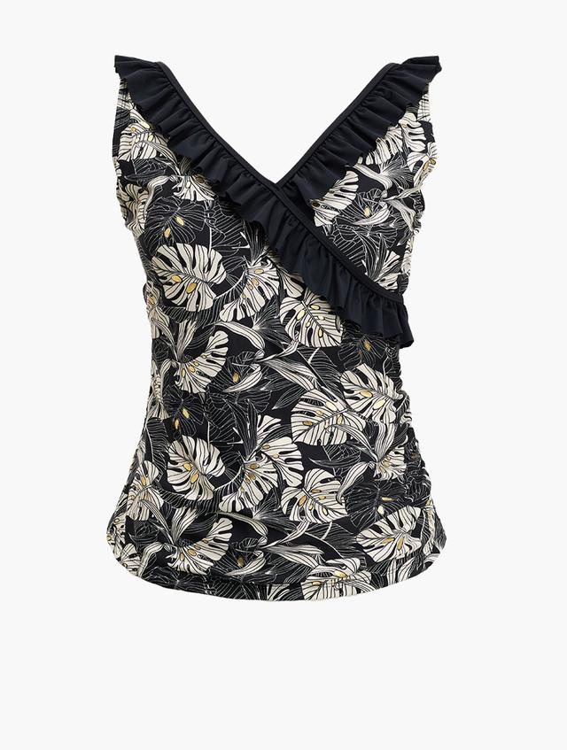 MILADYS Black & White Floral Top