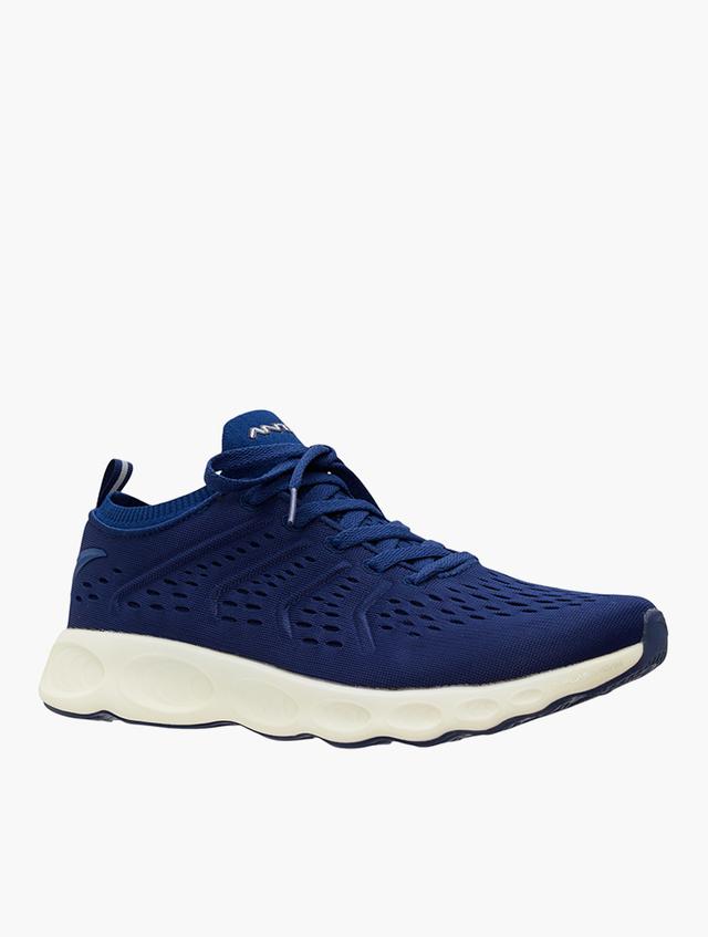 Anta Blue & White Lace-Up Running Trainers