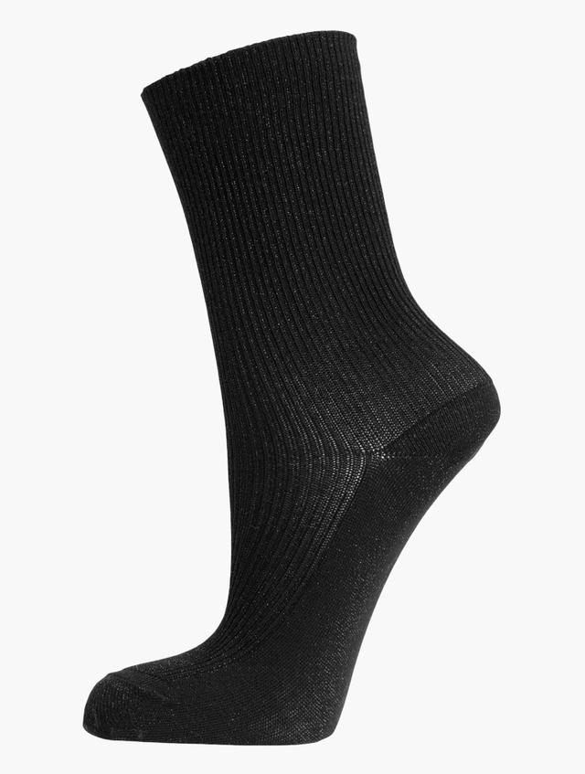 H&M Black Ribbed Crew Socks