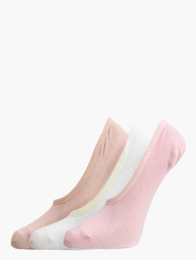 Woolworths Pink Cotton Rich Foot Liners 3 Pack