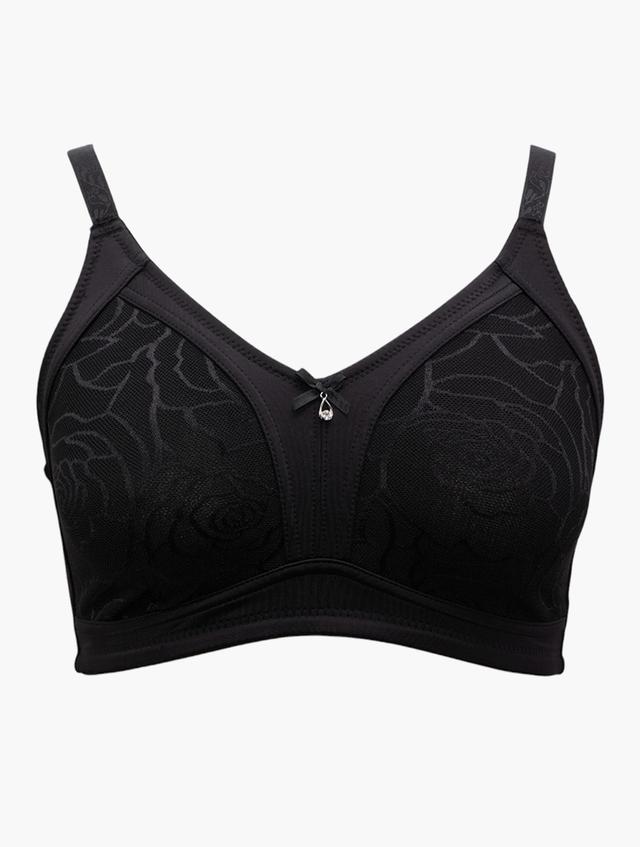 MILADYS Black Adjustable Lace Bra