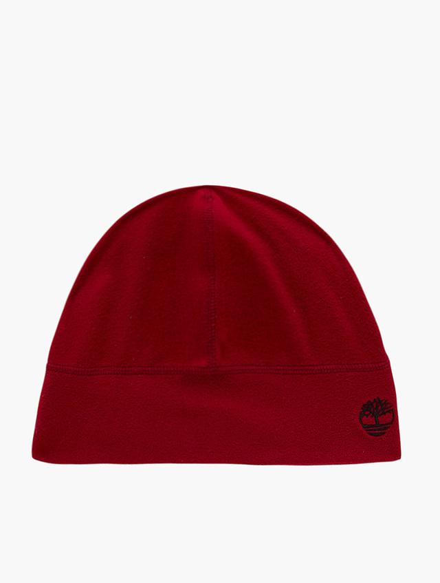 Timberland Burgundy Fleece Sundried Beanie Hat