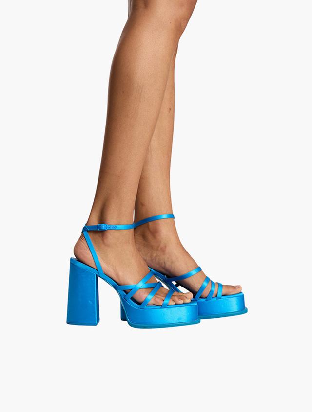 H&M Bright Blue Ankle-Strap High Heels
