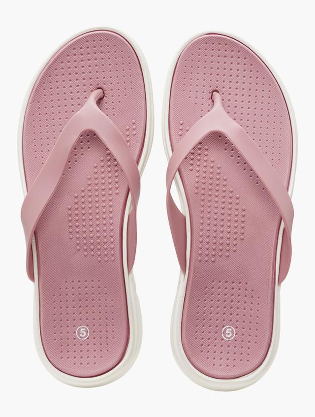 Maxed Dusty Pink Bengal Textured Sole Flip-Flops