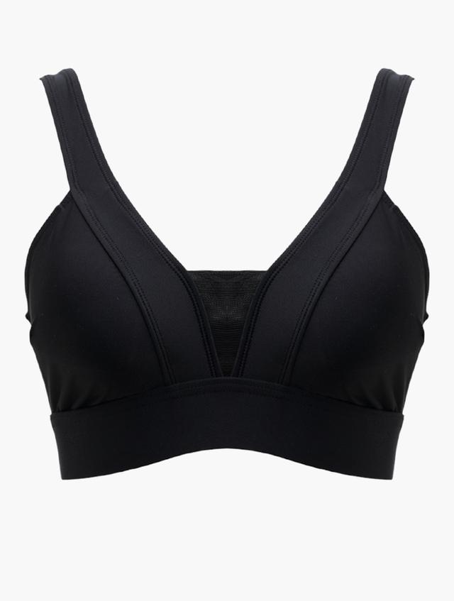 MILADYS Black Solid Print Bra