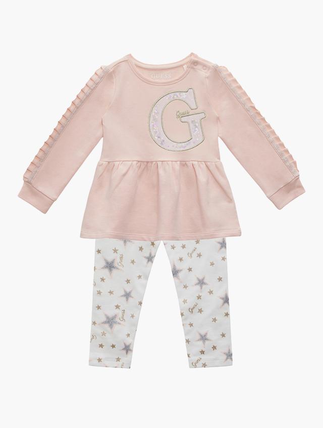 GUESS Grey & Multi Active Top & Leggings Set