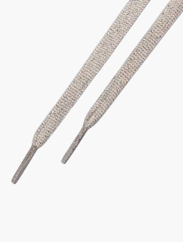 Converse Metallic Silver Sparkles Low Top 45 Inch Laces