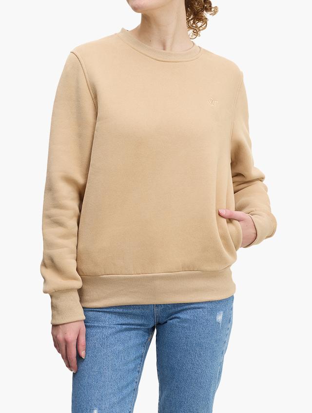 XT Light Brown Fleece Crew Neck Sweater