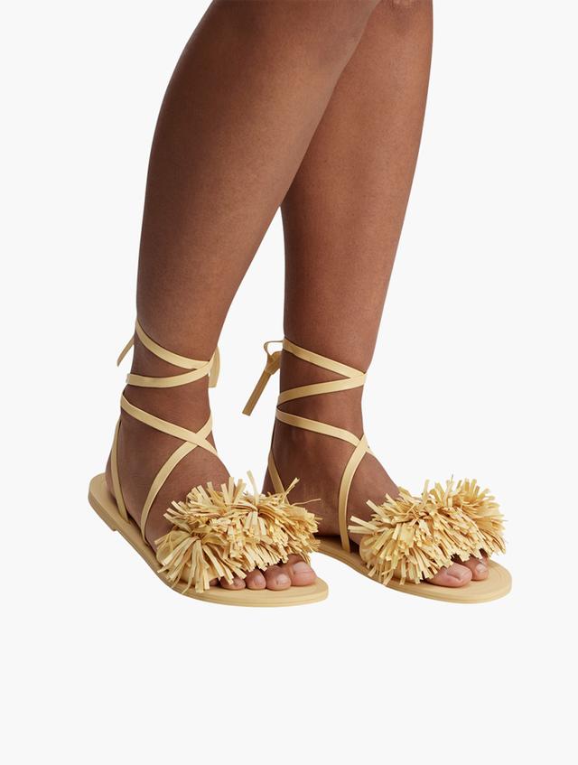 H&M Light Yellow Flat Sandals