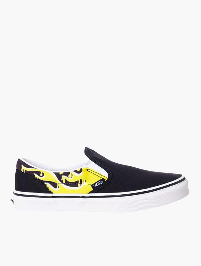 Vans Youths Black & True White Slip-On Sneakers