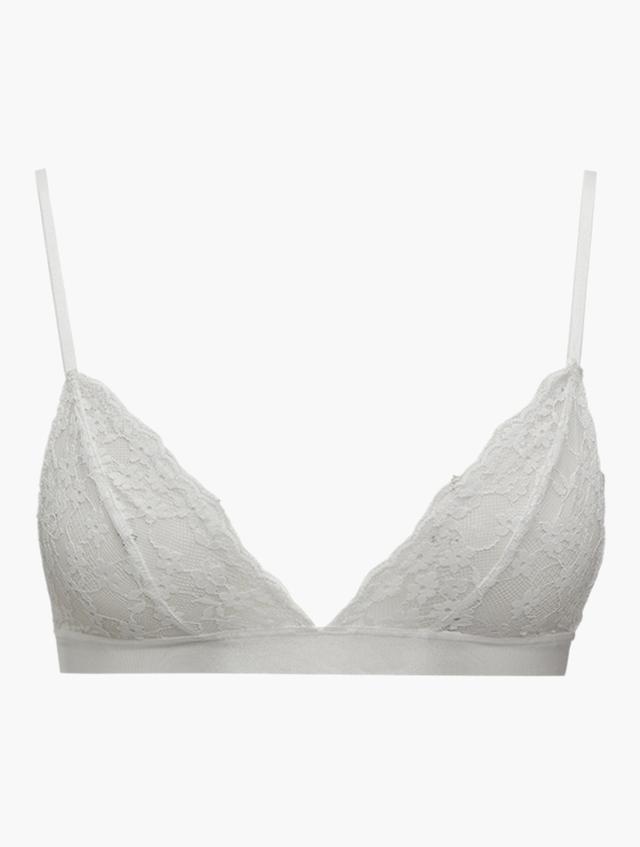 H&M White Lace Floral Bra