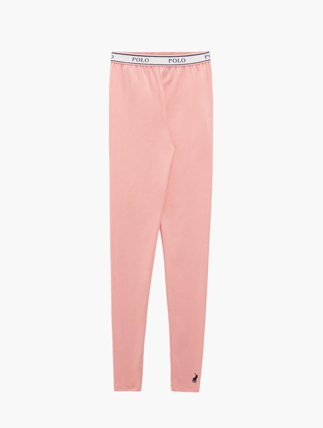 Polo Girls Peach Bianca Textured Full Length Leggings