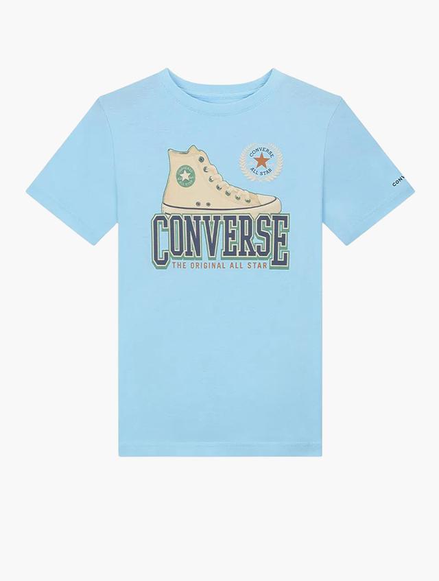 Converse Blue Script Sneaker Organic Jersey Tee