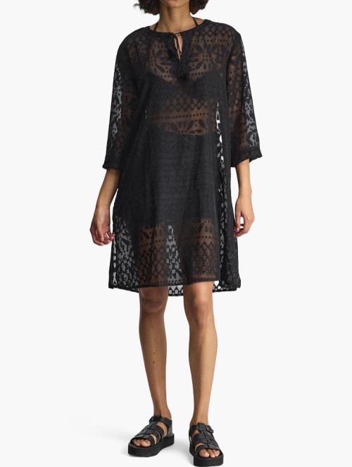 MILADYS Black Kaftan Cover-Up Dress