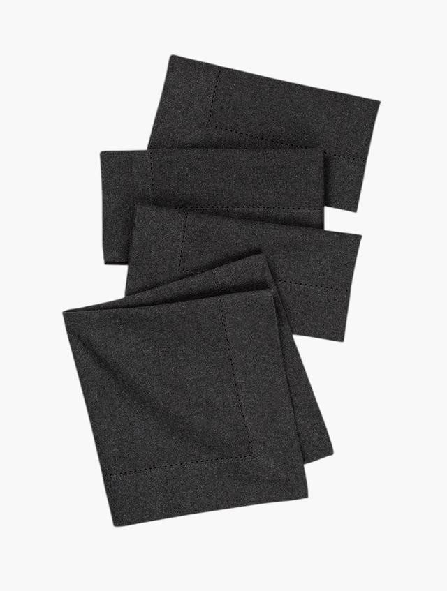 Woolworths Charcoal Plain Dining Table Napkin 4 Pack