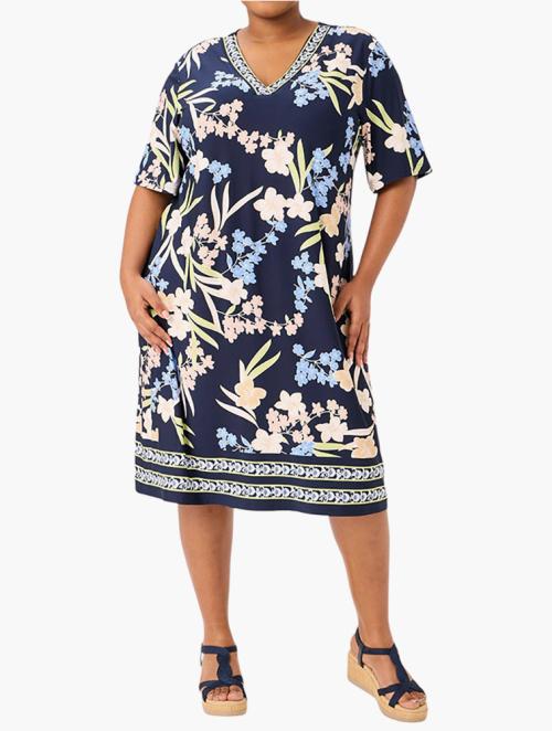 MILADYS Multi Floral Short Sleeve Mini Dress