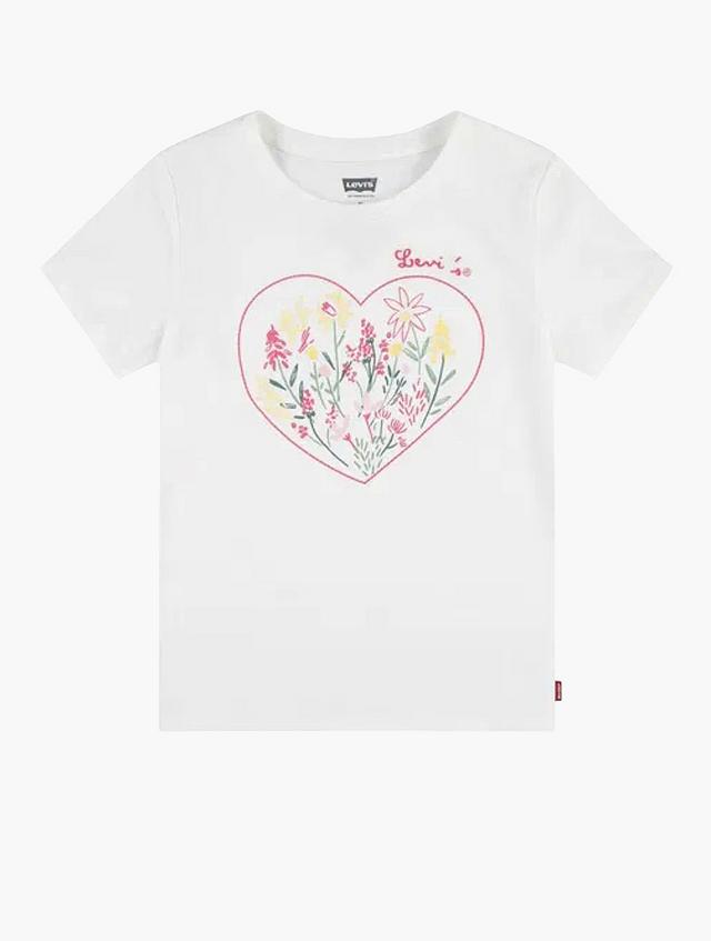 Levi's White & Multi Floral Heart Tee