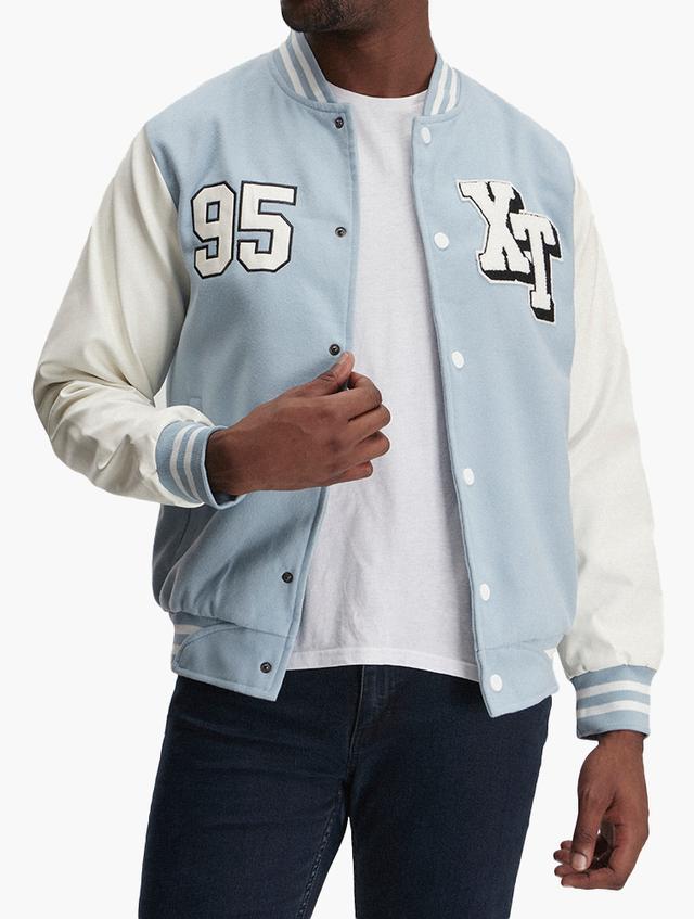 XT Blue & White Astro Baseball Jacket