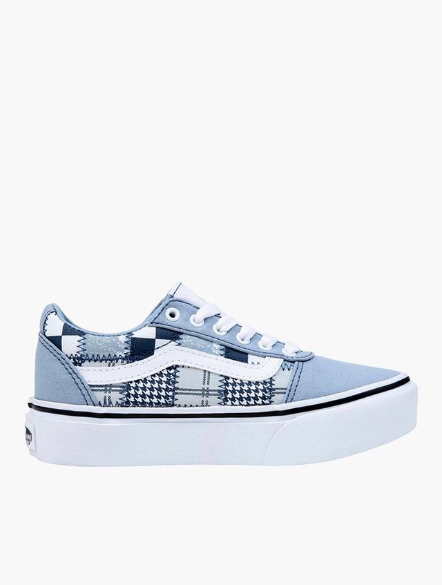 Vans Kids Light Blue Missy My Ward Platform Patchwork Sneakers