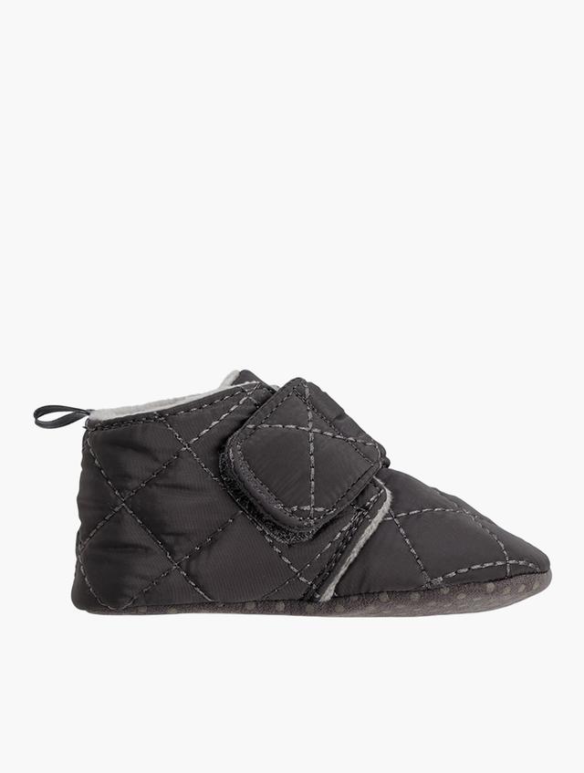 H&M Dark Grey Quilted Velcro Slippers