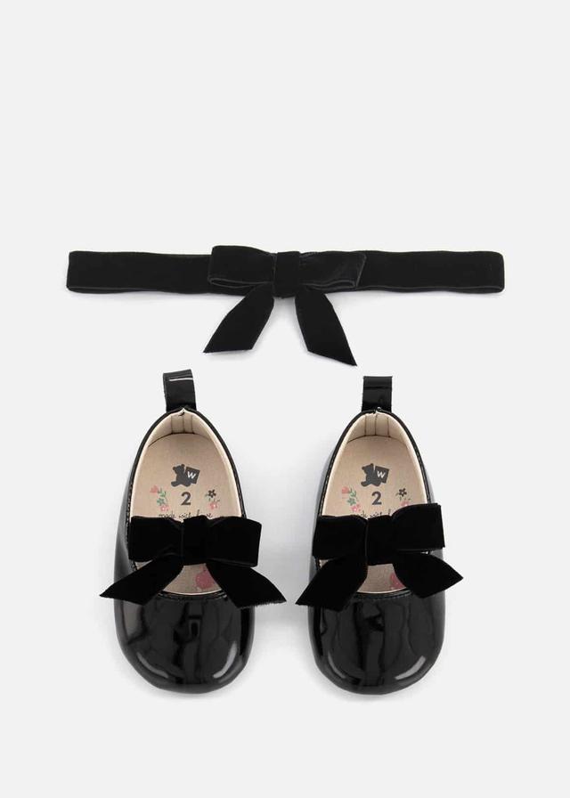 Woolworths Black Pumps & Headband Set