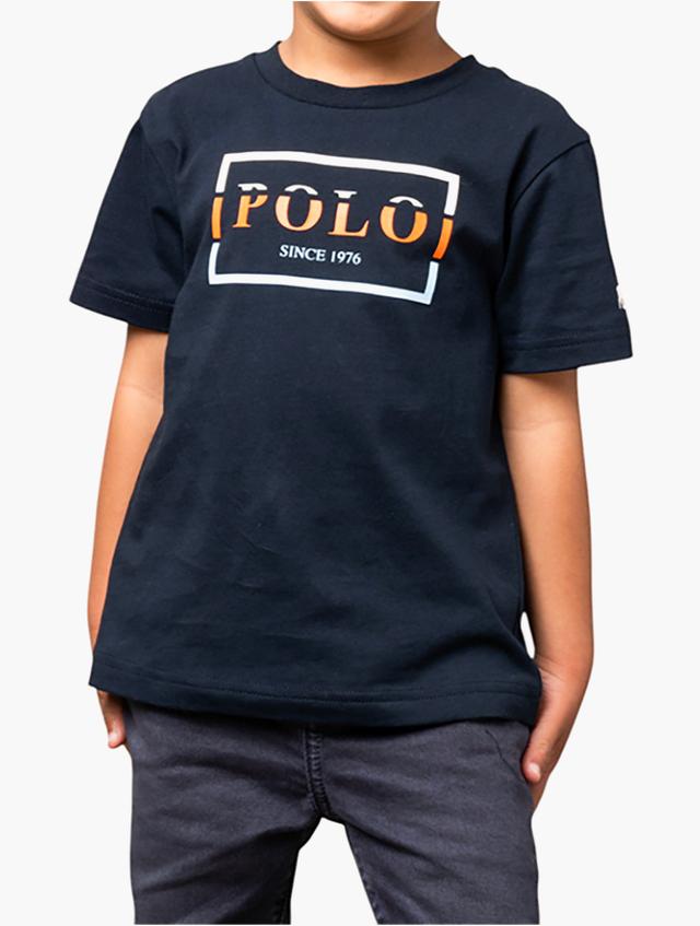 Polo Navy Boys Cooper Embossed Short Sleeve Tee