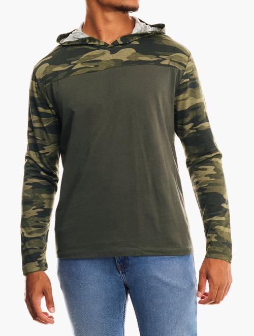 RFO Green Camouflage Regular Fit Hoodie