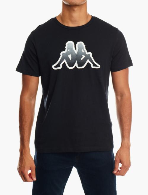 KAPPA Black Graphic Print Short Sleeve Tee