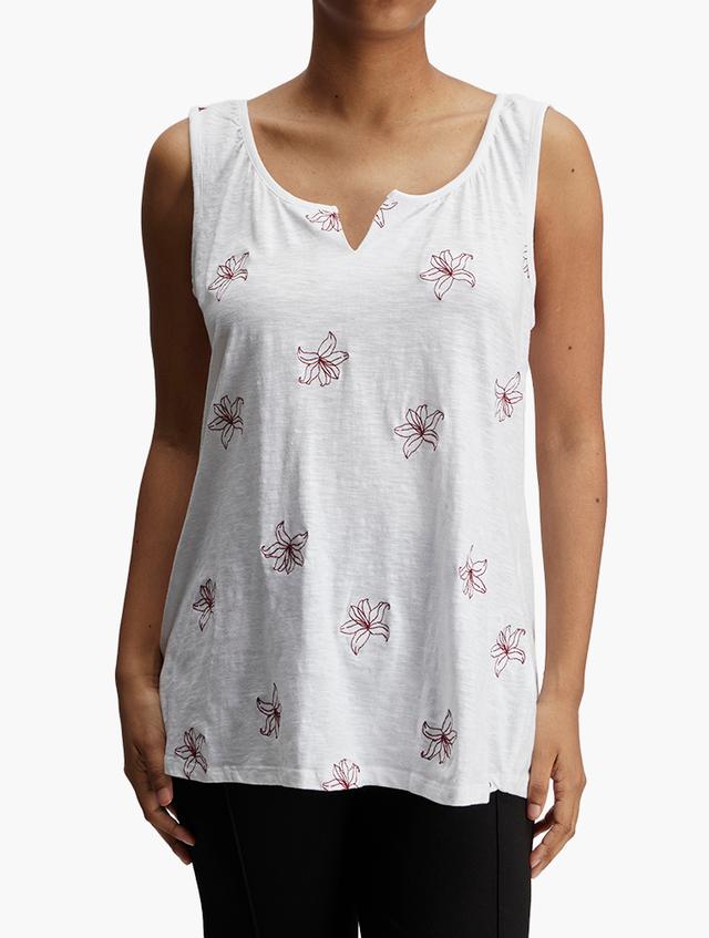 MILADYS White Sleeveless Tank Top