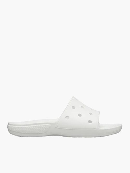 Crocs White Classic Slip On Slides