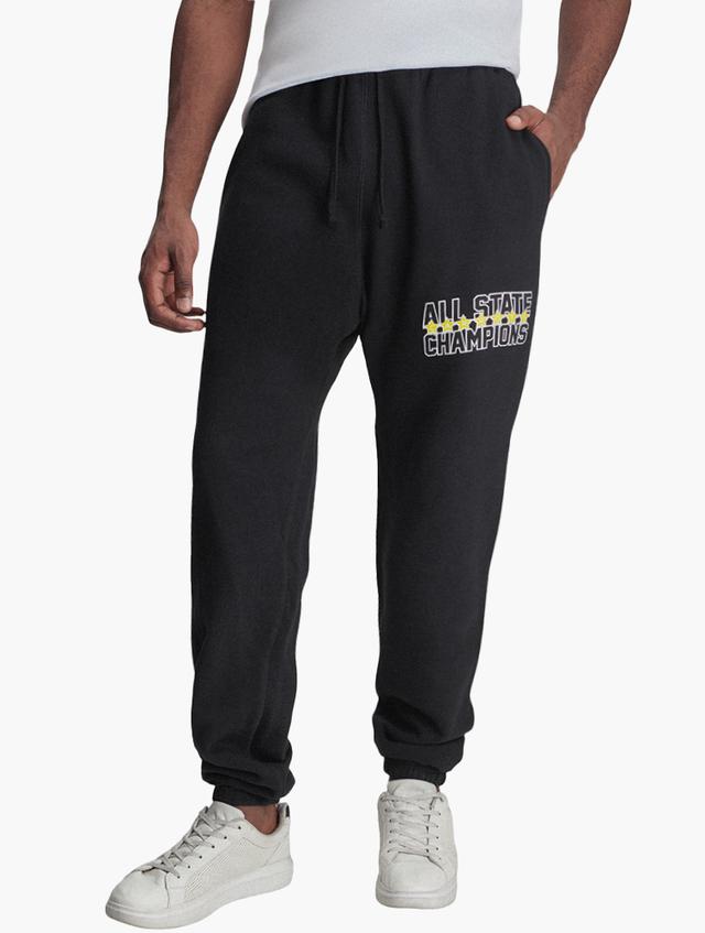 XT Black Graphic Printed Drawstring Sweatpants