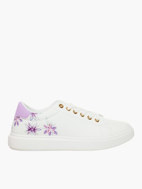 TomTom NEW - WHITE FLORAL PURPLE SNEAKER