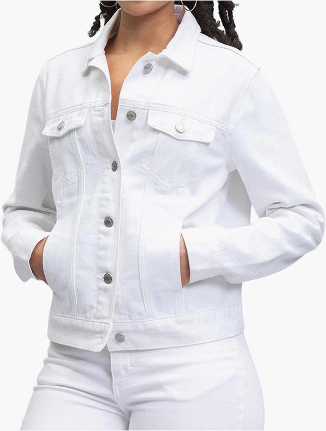 RE: White Denim Button Down Jacket
